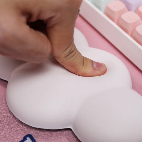 Keyboard Wrist Rest with Cloud Design - Blue / Pink