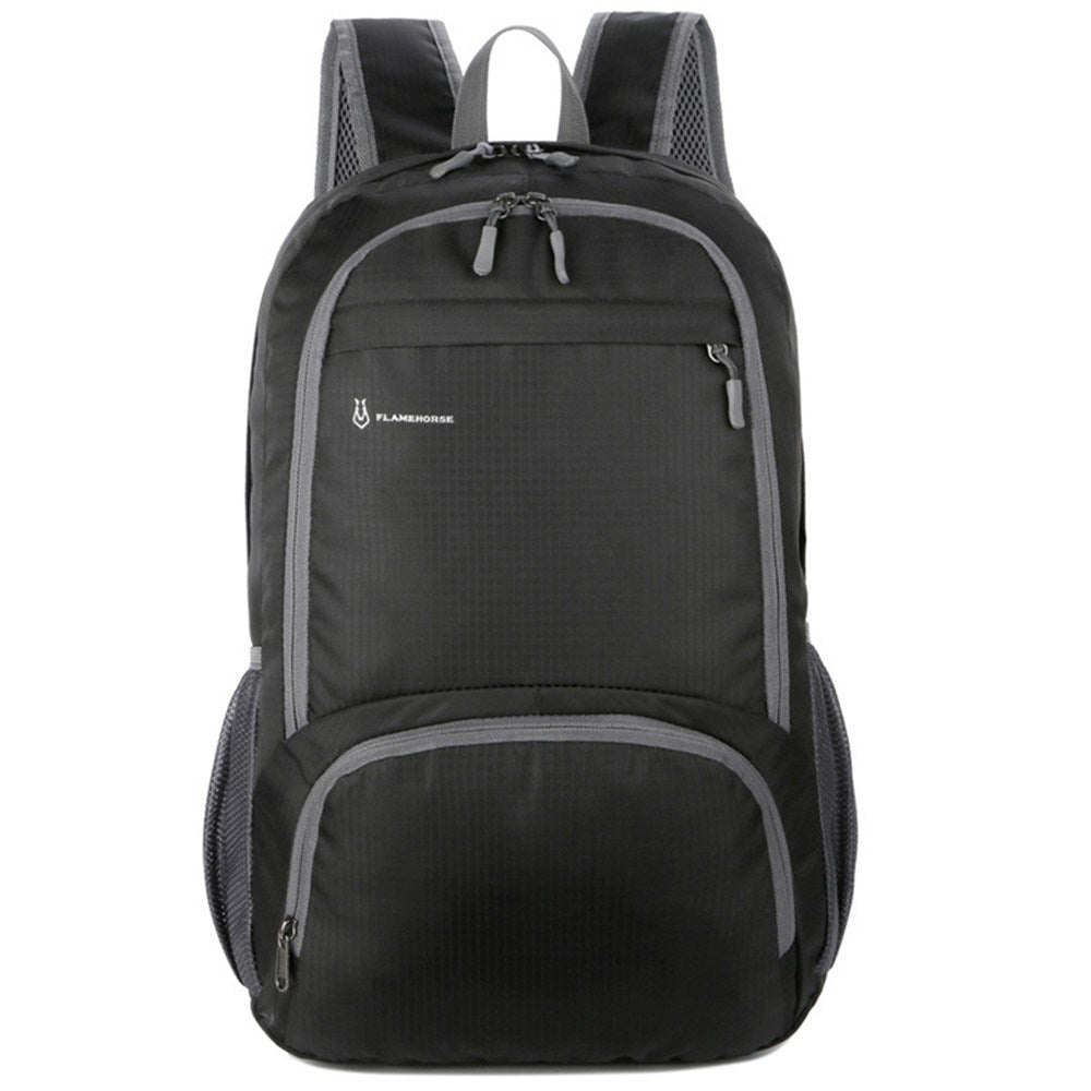 Water Resistant Nylon Backpack (47 x 31cm) - Black