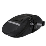 Water-Resistant Bicycle Saddle Bag - Black