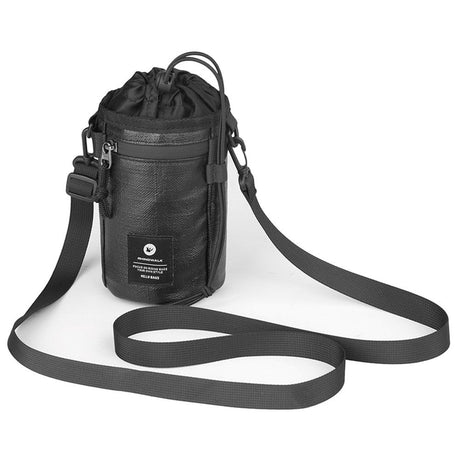 Polyester Bicycle Handlebar Bag w. Strap - Black