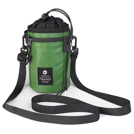 Polyester Bicycle Handlebar Bag w. Strap - Green