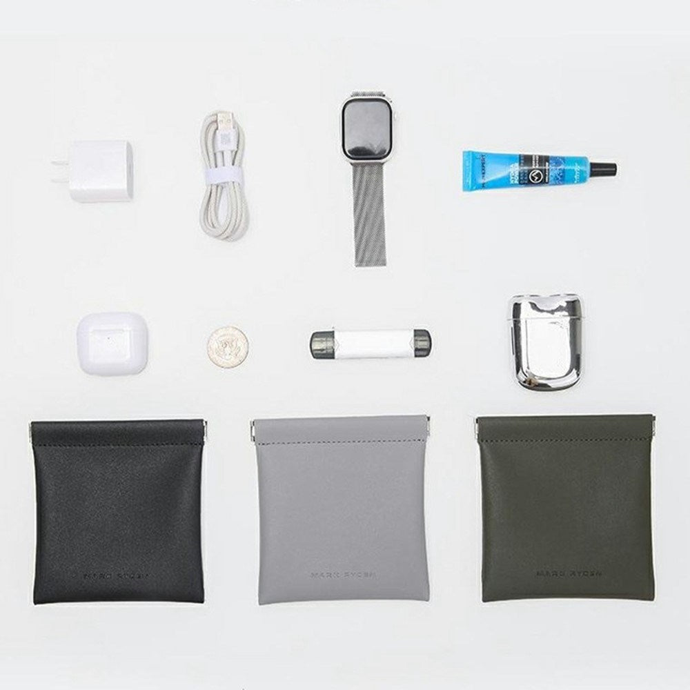 Small Water Resistant Organizer Bag - 13 x 12cm - Grey