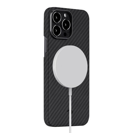 PITAKA iPhone 13 Pro MagEZ Case - MagSafe Compatible - Black / Grey Twill