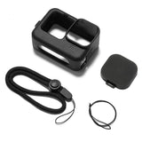 GoPro Hero 9 / 10 / 11 Silicone Case w. Strap & Lens Protection - Black