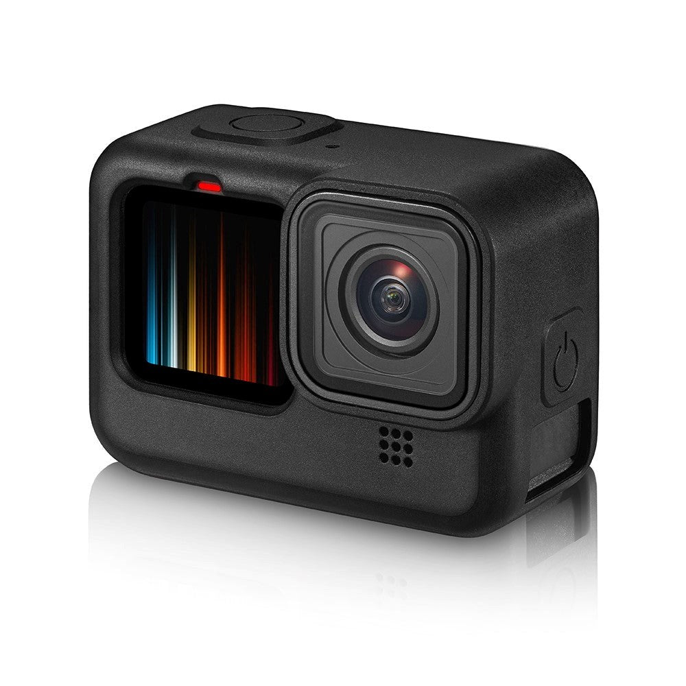 GoPro Hero 9 / 10 / 11 Silicone Case w. Strap & Lens Protection - Black