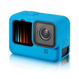 GoPro Hero 9 / 10 / 11 Silicone Case w. Strap & Lens Protection - Blue