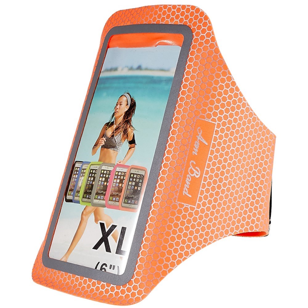 Honeycomb Pattern Running Armband - Phone 6" - Orange