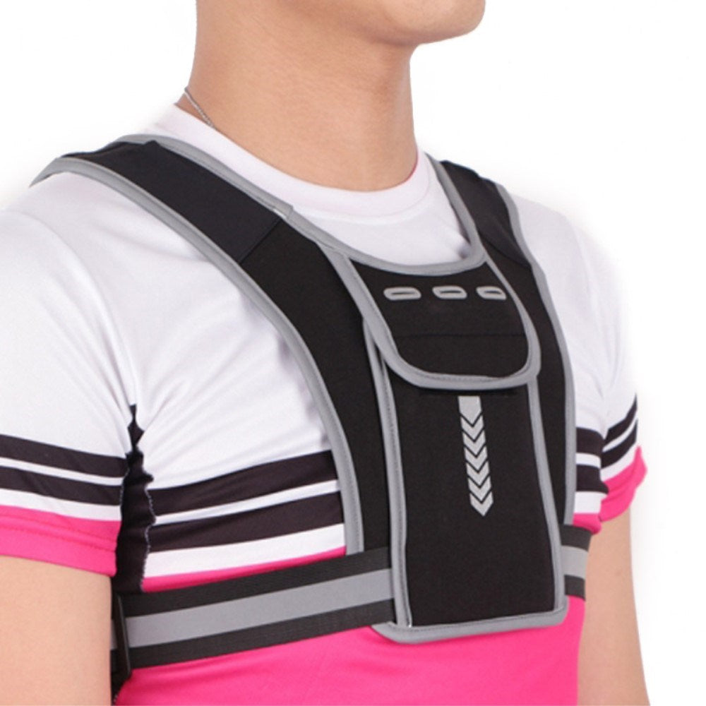 Reflective Vest with Built-in Running Backpack – 2-in-1 Design