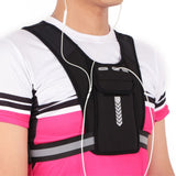 Running Vest with Reflectors & Storage - Black