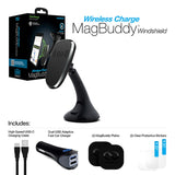 Naztech MagBuddy Windshield Magnetic Phone Holder for Windshield with Wireless Charger 10W Fast Charge