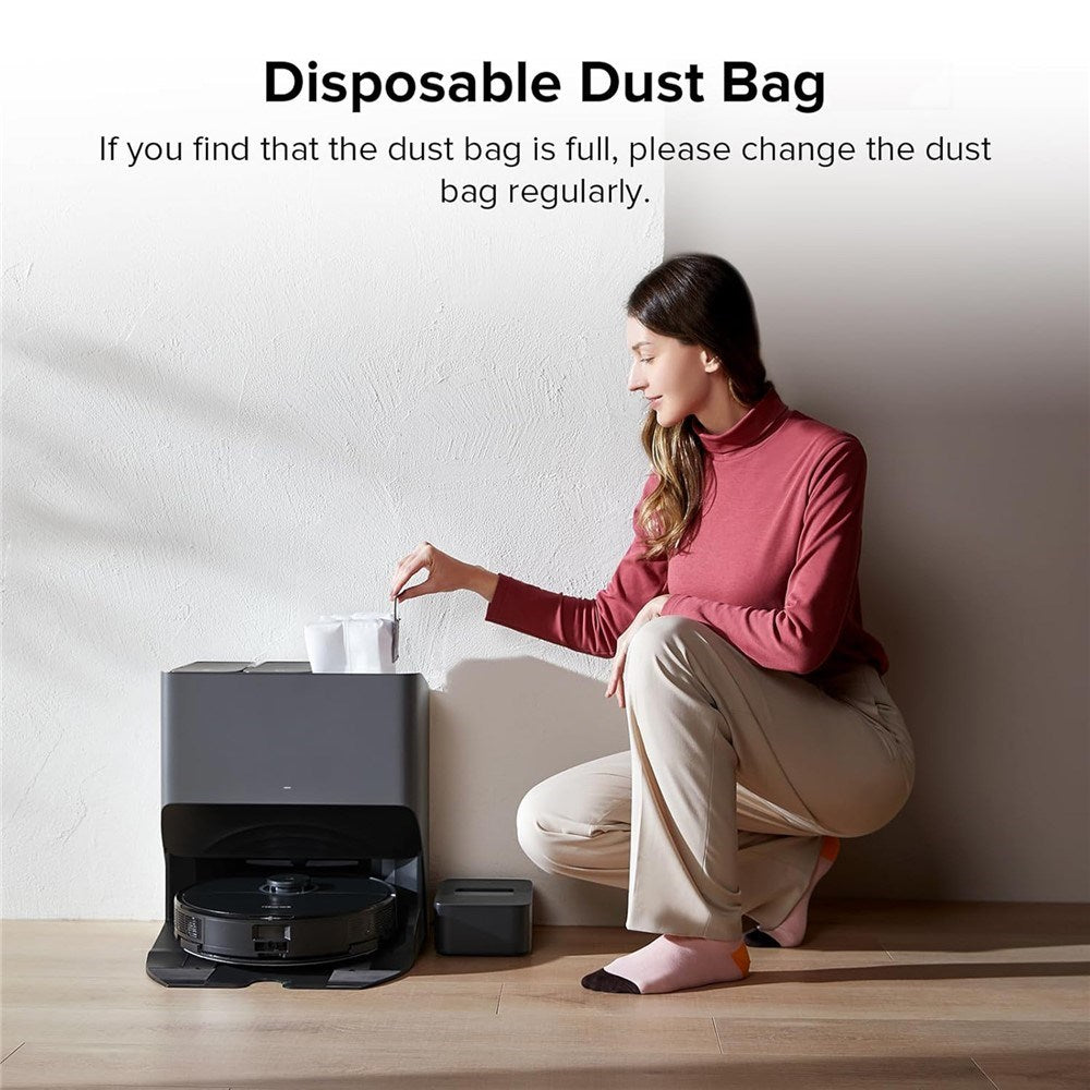 Vacuum Bag for Roborock Q5 Pro / Q7 Max / Q8 Max / Q8 Max+ Robot Vacuum Cleaner - White