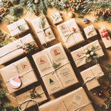 Roll of 300 x Stickers of To and From Card - 4 Designs - Christmas