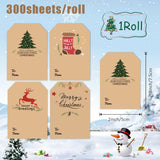 Roll of 300 x Stickers of To and From Card - 4 Designs - Christmas