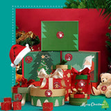 Roll of 500 x Stickers - 8 Designs - Christmas / Red