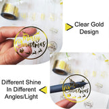 Roll of 500 x Stickers w. Christmas Designs – Gold