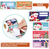 Roll of 180 x Stickers of To and From Card - 6 Designs - Christmas