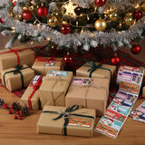 Roll of 180 x Stickers of To and From Card - 6 Designs - Christmas