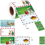 Roll of 180 x Stickers of To and From Card - 5 Designs - Christmas