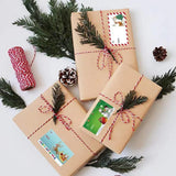 Roll of 180 x Stickers of To and From Card - 5 Designs - Christmas