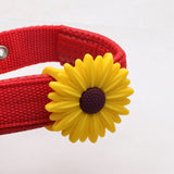 AirTag Case in Silicone for Pet Collars - Flower - Yellow