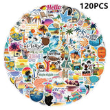 Summer Theme Stickers - 120 pcs.