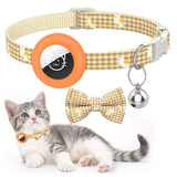 Cat Collar with AirTag Silicone Case & Bell - Orange