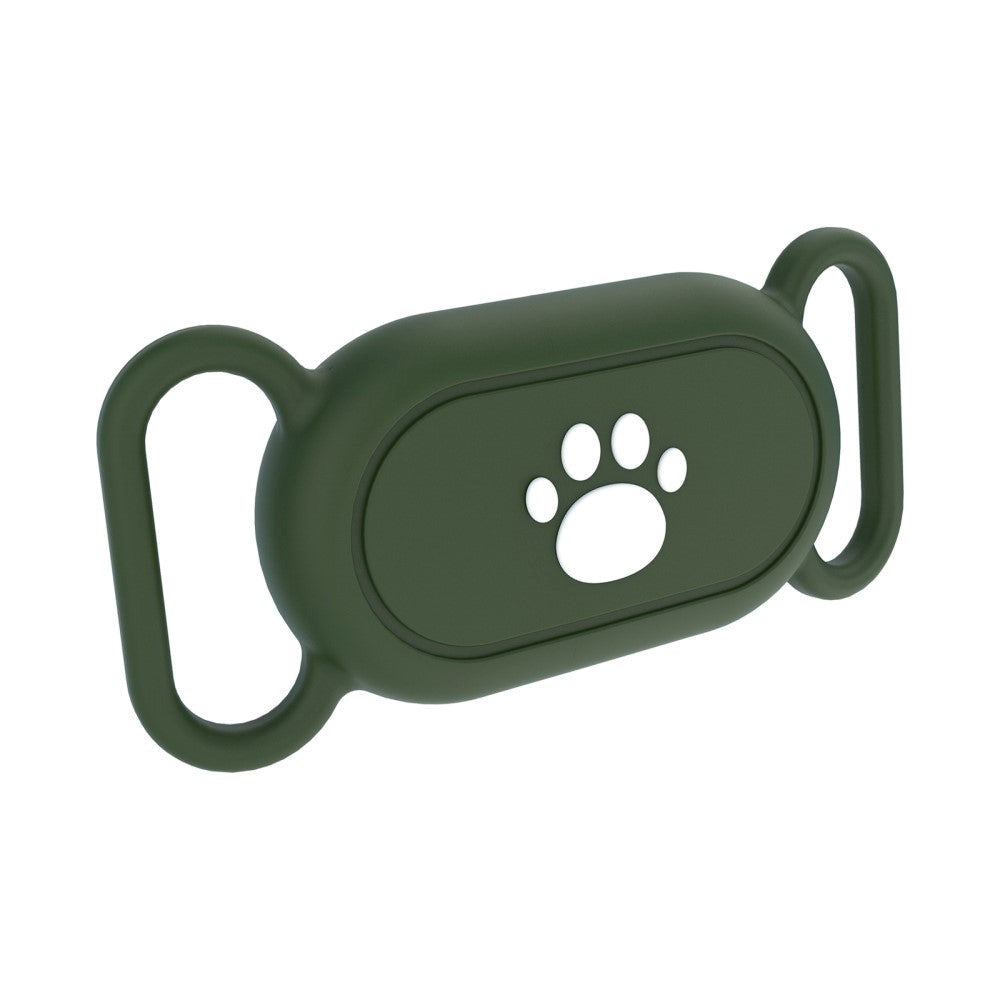 Samsung Galaxy SmartTag 2 Silicone Case for Collar with Motif - Paw - Green