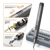 Electronic Screwdriver Set 32-in-1 with USB-C Charging - Grey