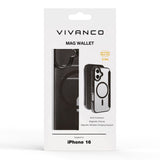 iPhone 16 Vivanco Classic Wallet Wallet Case - MagSafe Compatible - Black