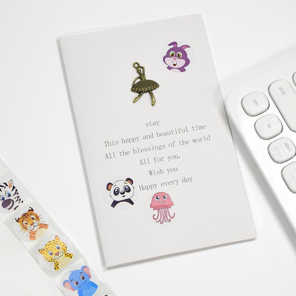 Roll of 500 x Stickers of Cartoon Animals - Exotic Sea Animals