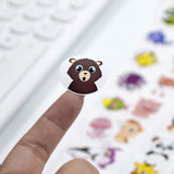 Roll of 500 x Stickers of Cartoon Animals - Wild Animals