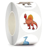 Roll of 500 x Stickers of Cartoon Dinosaurs - V1