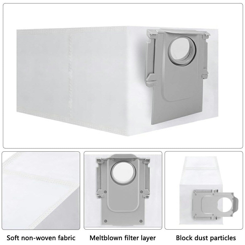 Dust Bag for Roborock S7 / S7 MaxV Ultra / S8 / Q7 Max+ / Qrevo S / Saros 10 / Saros 10R / Saros Z70 Robot Vacuum Cleaner - Grey