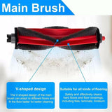 Vacuum Brush for Roborock Q7 TF / Q7 TF+ Robot Vacuum – Red + Black