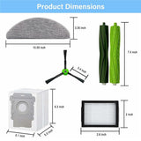 iRobot Roomba Combo j5+ / j5 Accessory Kit with Brush, Filter, Bags & Mop Pad - 20 pcs - Grey / Green