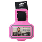 GEAR Universal Running Armband with Adjustable Velcro Strap & Reflective Edge (Max. Phone: 55 x 120mm) - Pink