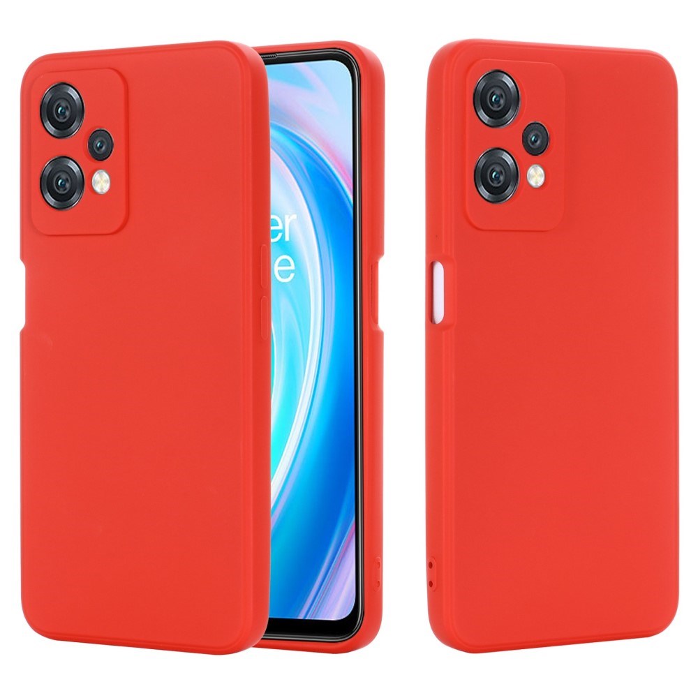 EIDERWOOD OnePlus Nord CE 2 Lite (5G) Liquid Silicone Case with Strap - Red
