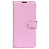 Motorola Moto G42 Litchi Leather Case w. Wallet - Pink