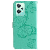 OnePlus Nord CE 2 Lite (5G) Leather Wallet Case & Strap Butterfly - Green