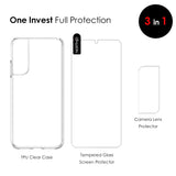 NORTHJO Samsung Galaxy S22 | 3-in-1 360° Protection Set with Case | Screen Protector | Camera Lens Protector - Transparent