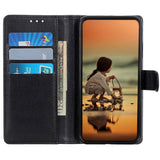 Samsung Galaxy M13 Litchi Leather Wallet Case - Black