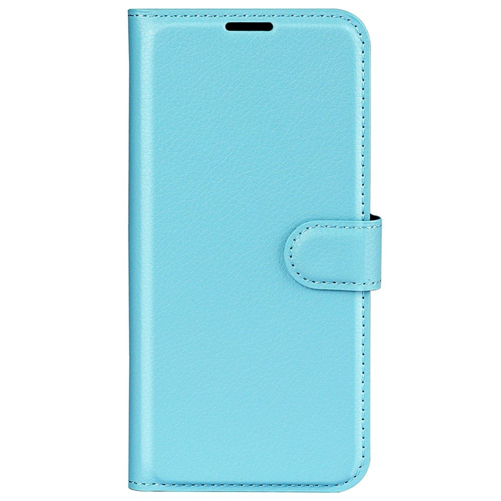 Xiaomi Poco F4 Litchi Leather Flip Cover w. Wallet - Light Blue