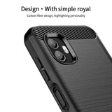 Samsung Galaxy XCover 6 Pro Mofi Brushed Carbon Fiber Flexible Plastic Back Cover - Black