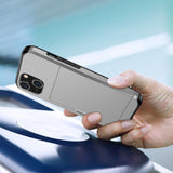 iPhone 14 Hybrid Tough Case w. Card Holder - Grey