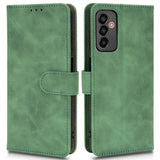 Samsung Galaxy M13 Leather Flip Case with Wallet and Magnetic Closure - Green