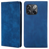 OnePlus 10T Soft PU Leather Case w. Wallet & Magnetic Lock - Blue