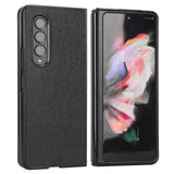 EIDERWOOD Samsung Galaxy Z Fold4 (5G) Faux Leather Coated Plastic Case - Black
