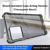 Motorola Edge 30 Fusion IMAK Shock Resistant Plastic Case - Black / Transparent