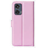 EIDERWOOD Motorola Edge 50 Fusion Litchi Leather Flip Case w. Wallet - Pink