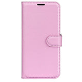 EIDERWOOD iPhone 16 Litchi Leather Wallet Case - Pink